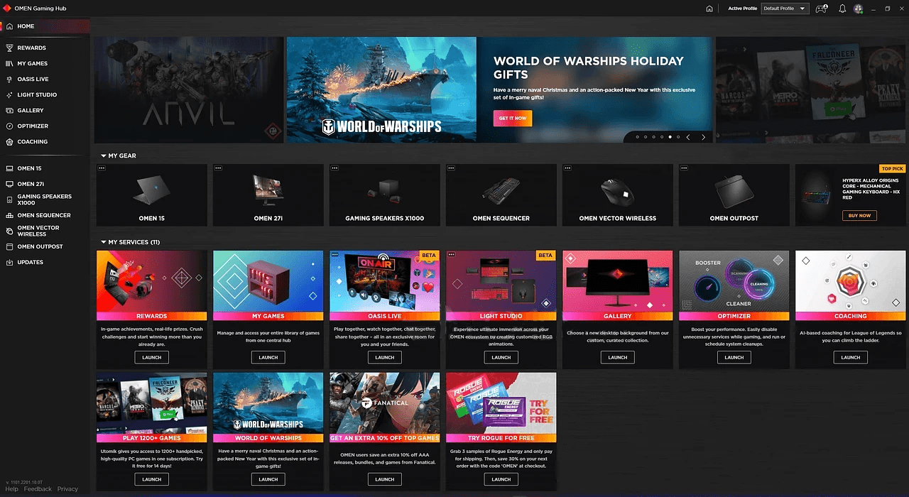 omen-gaming-hub-home-page