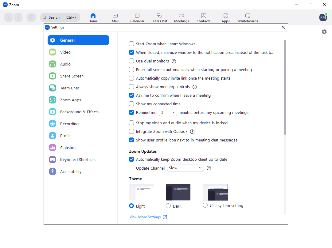 zoom-general-preferences