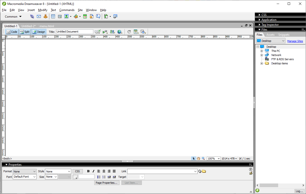 dreamweaver-new-webpage