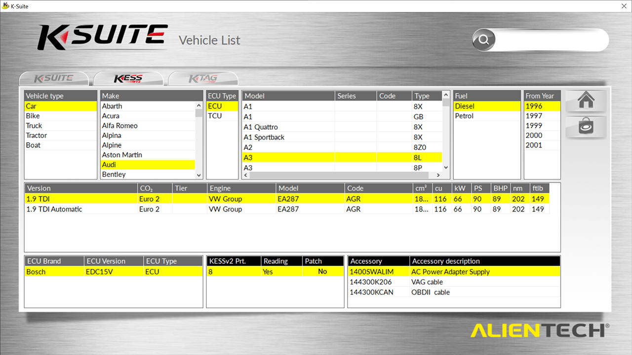 ksuite-vehicle-database