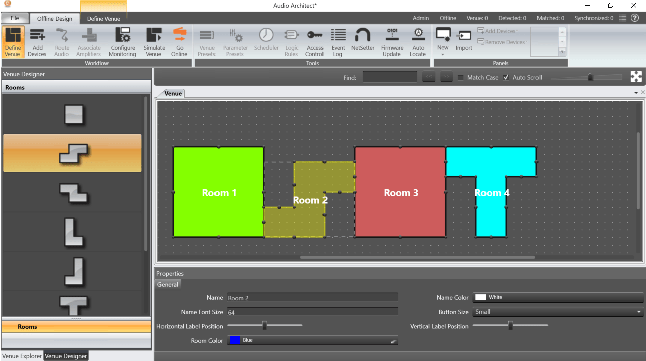Audio Architect Define venue