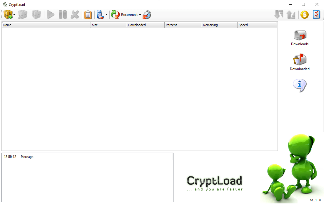 Cryptload Download queue
