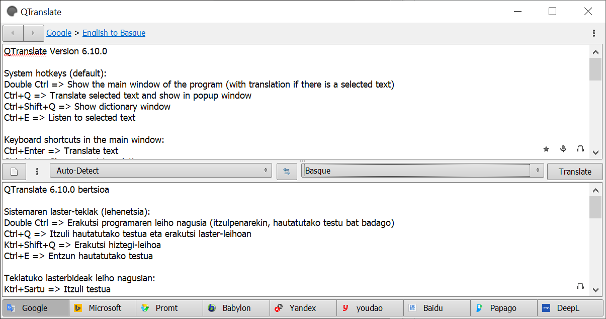 QTranslate Translated text