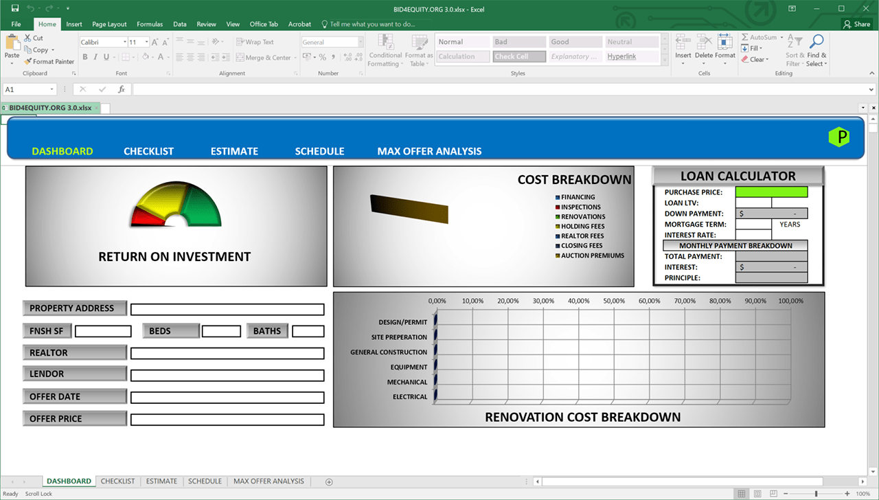 Real Estate Investing Software Project details