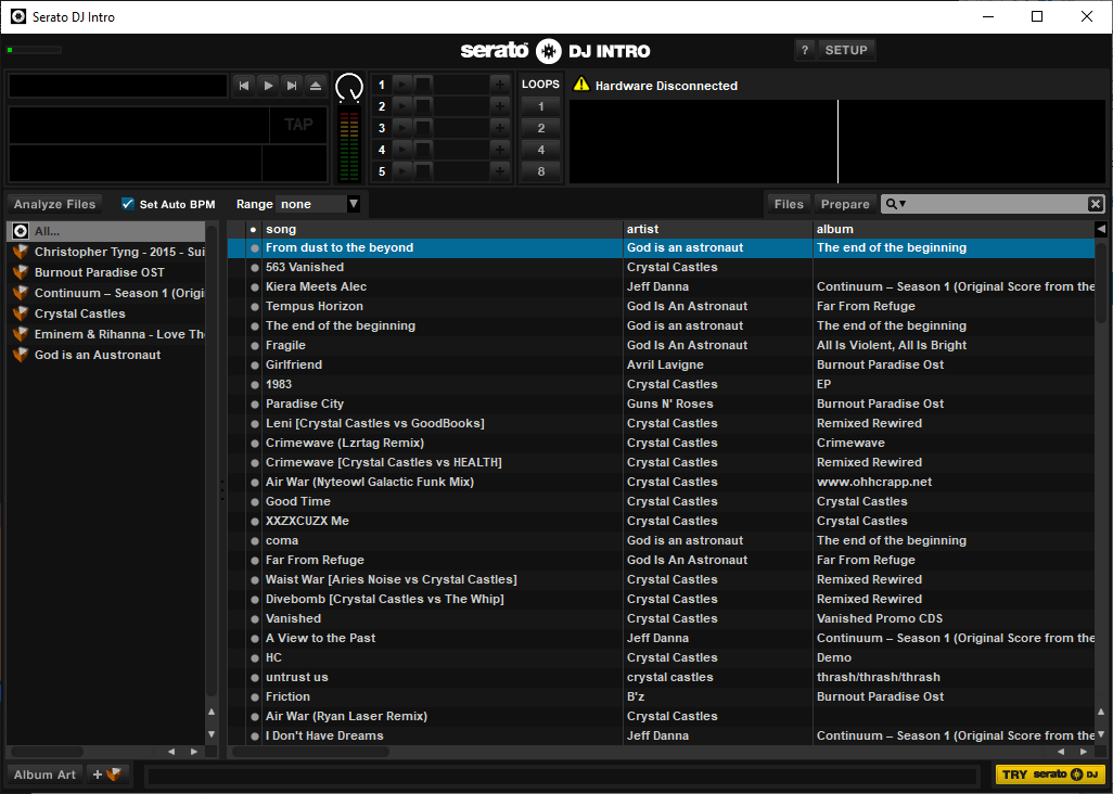 Serato DJ Intro Playlist