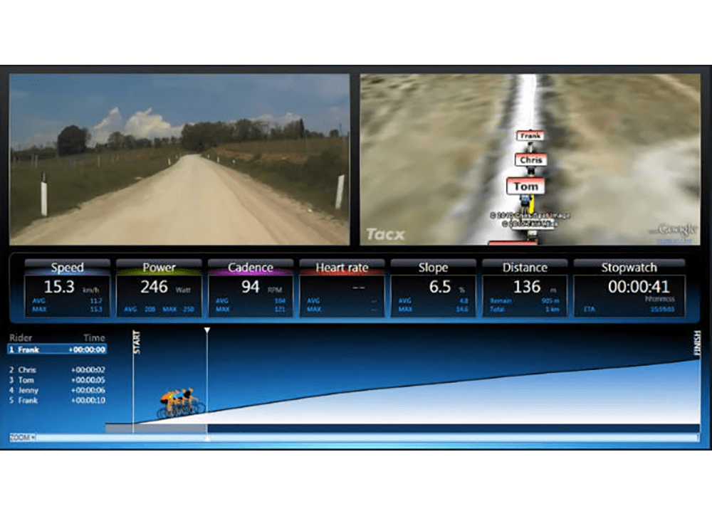 Tacx Trainer Simulation window