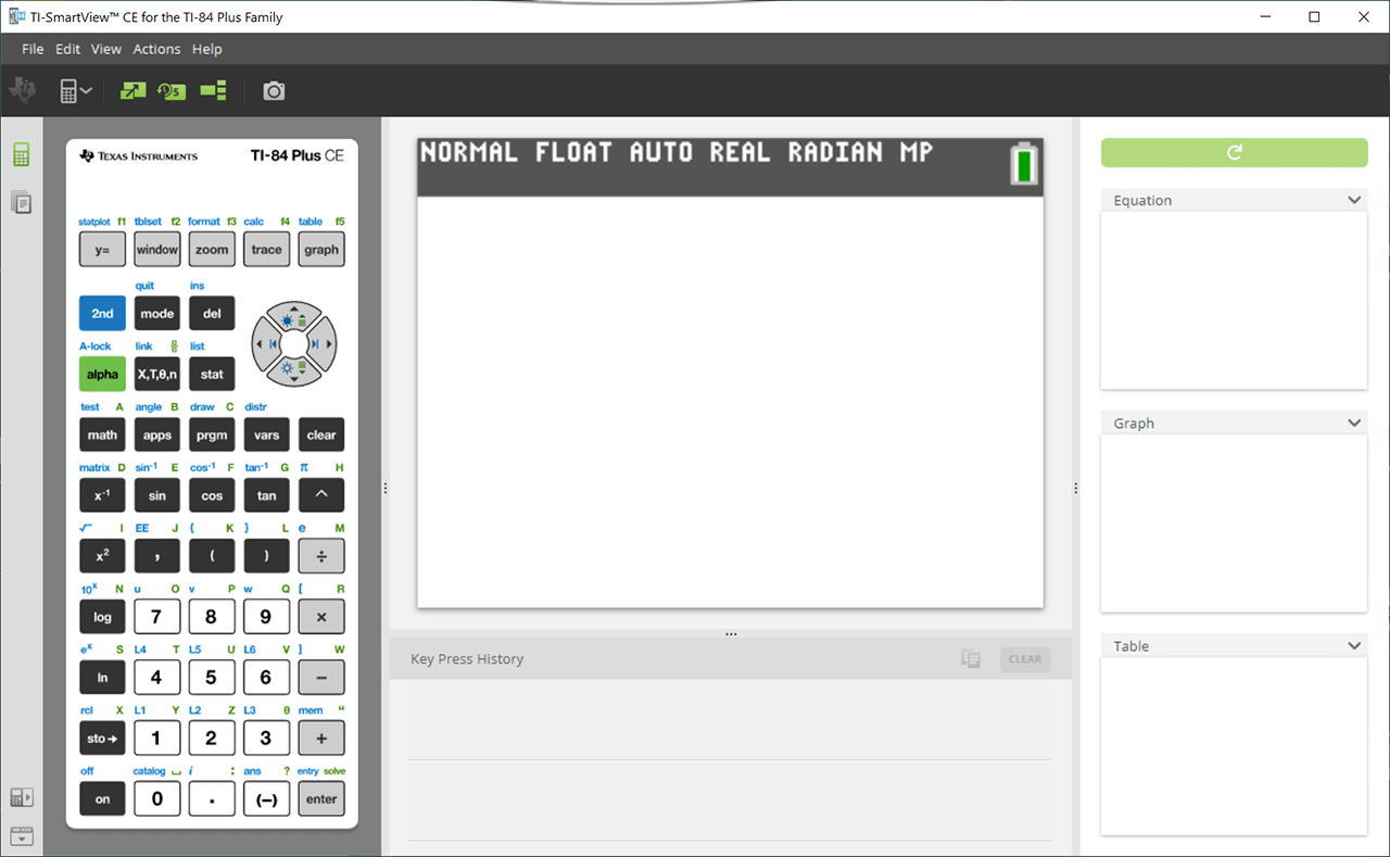 TI SmartView Emulated calculator
