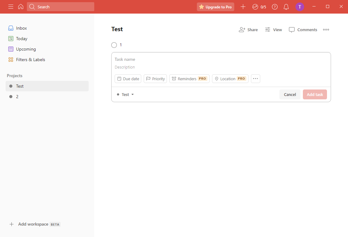 Todoist Task properties