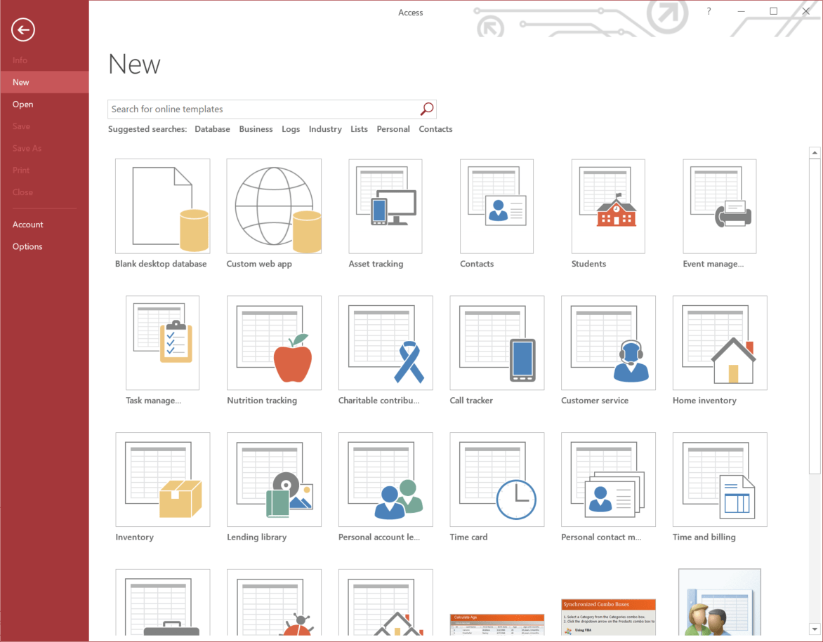 microsoft-access-available-templates