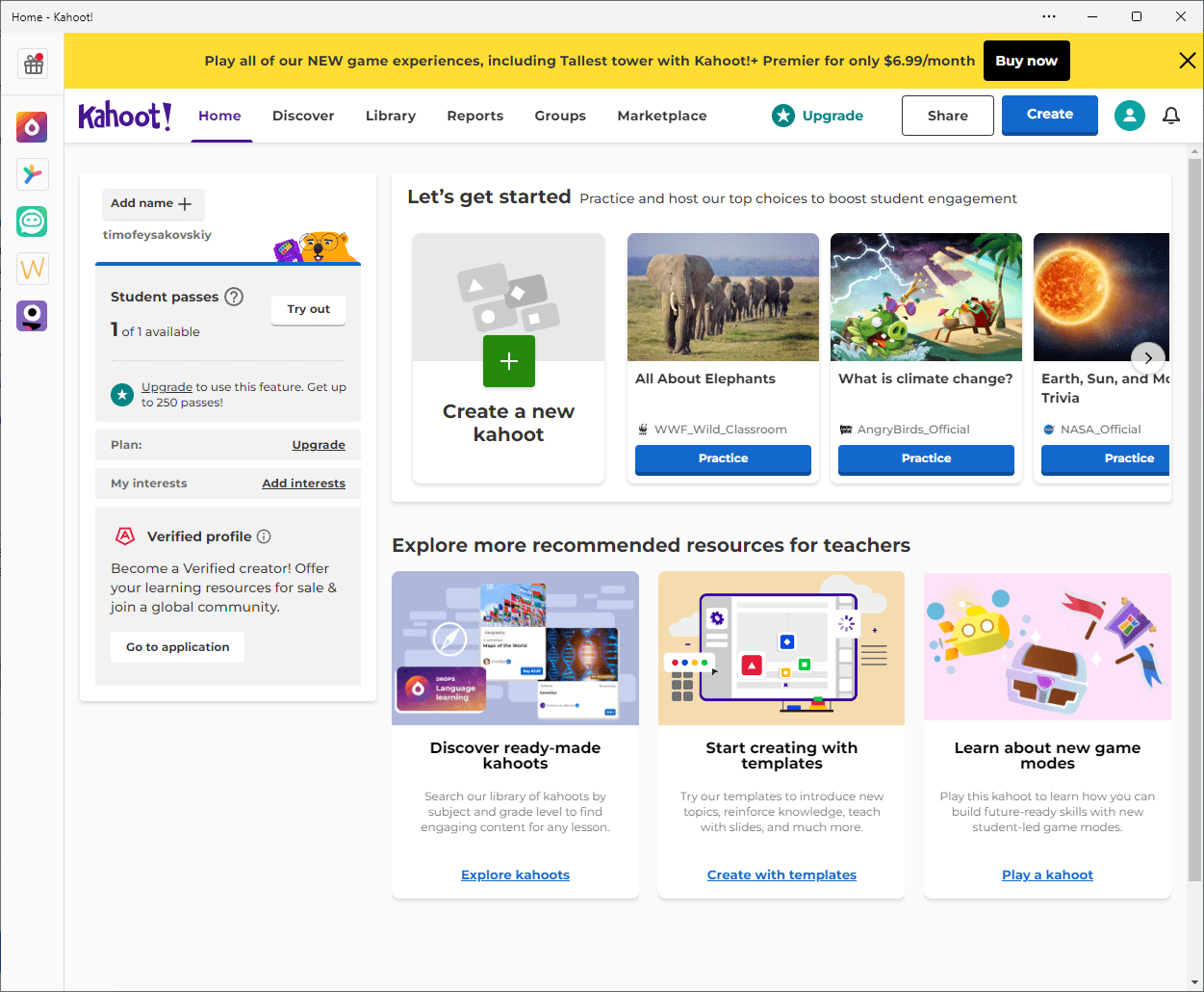 kahoot-welcome-page