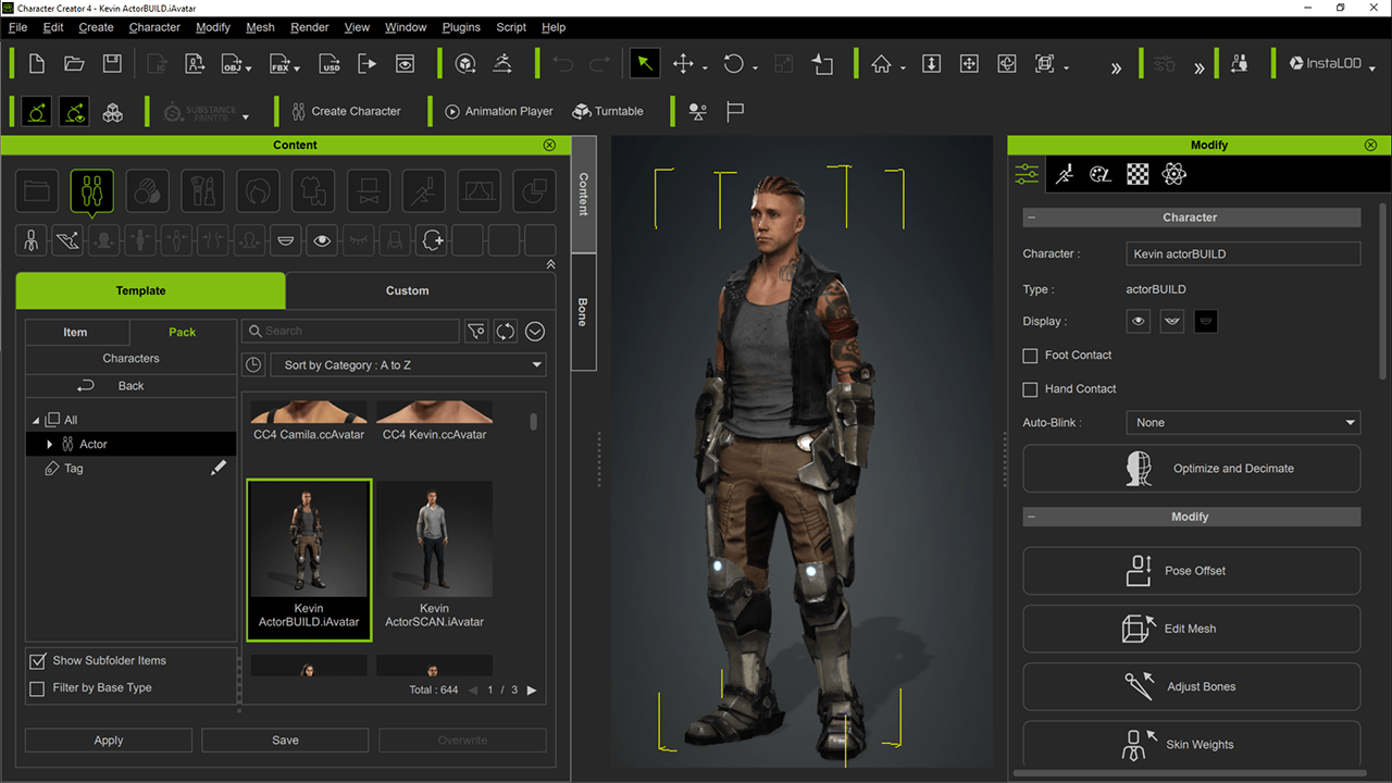 character-creator-content-library