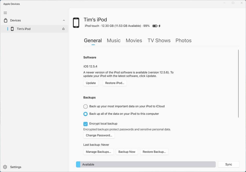Apple Devices Настройки