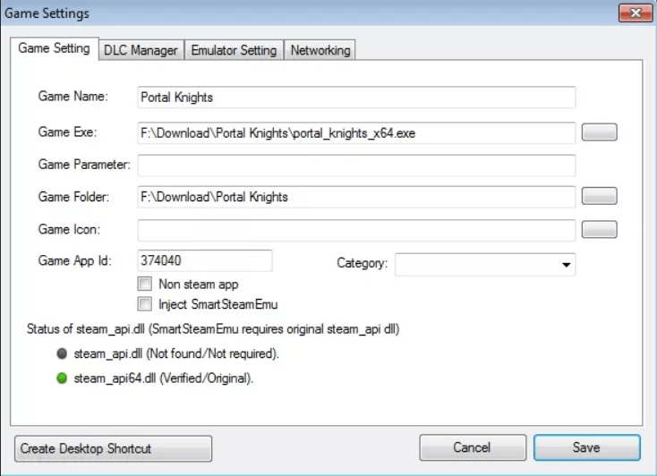 smartsteamemu-settings